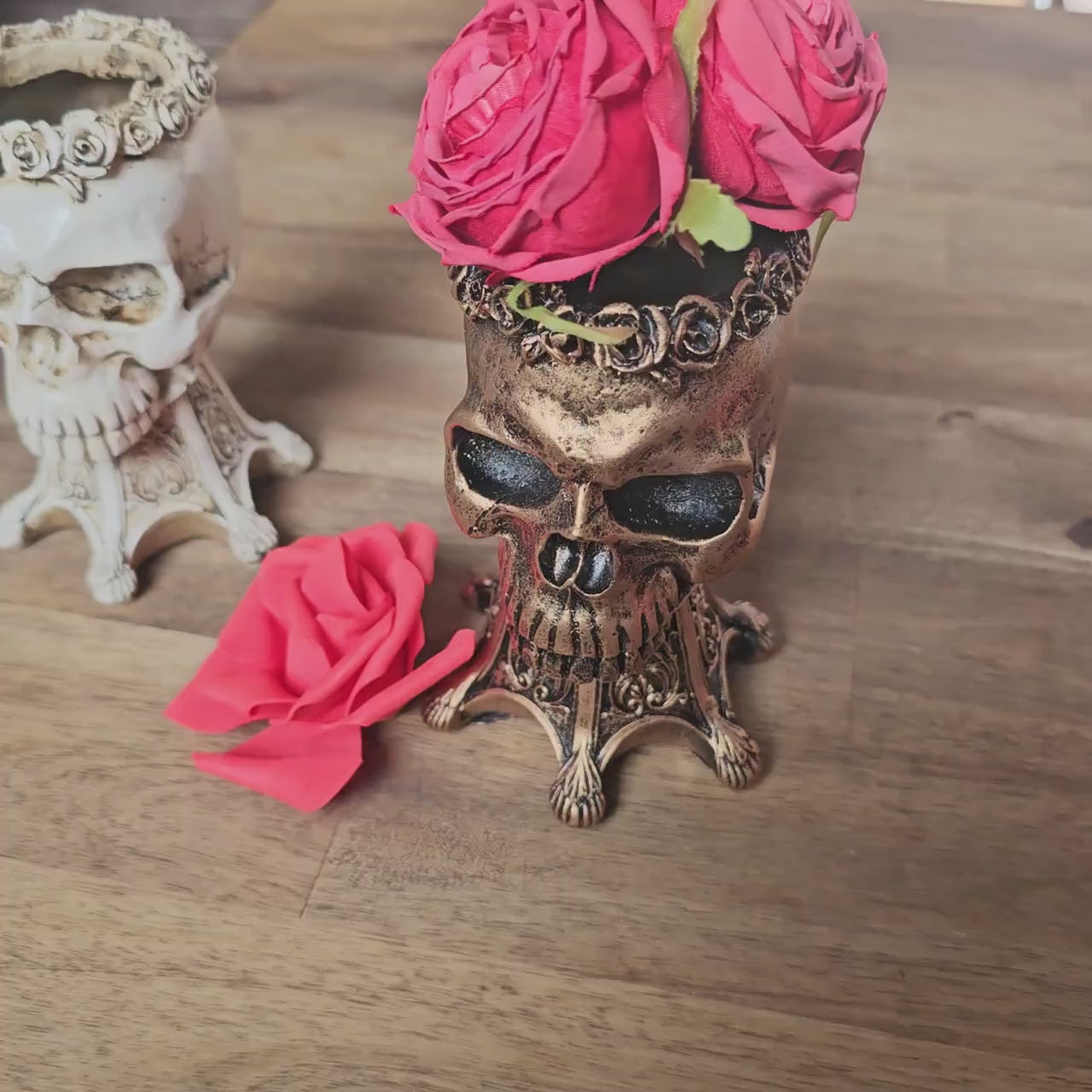 Totenkopf Vase Übertopf