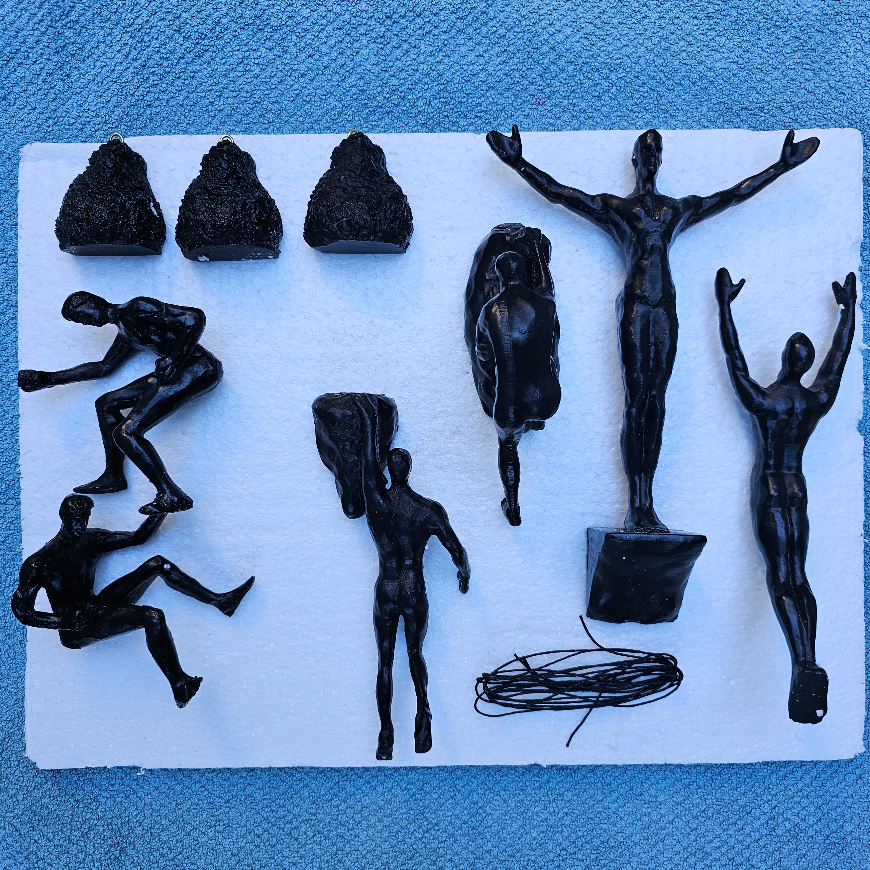 Wall Decor Climbing Men 3D Art Unique Handmade Masterpiece Home Intricate Design Craftsmanship Polyresin Material Odor-Free Health-Conscious Gallery Wall Transform Conversation Starter Statement Piece Unforgettable Easy Hanging Multiple Designs Elevate Space